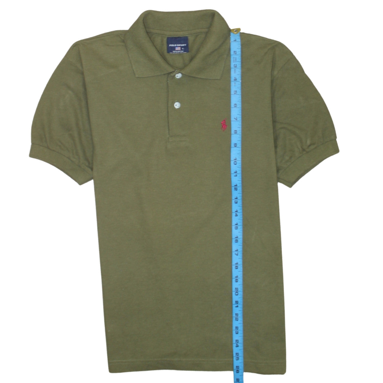 Polo Sport Men's Green L Cotton Polo Shirt Classic Fit