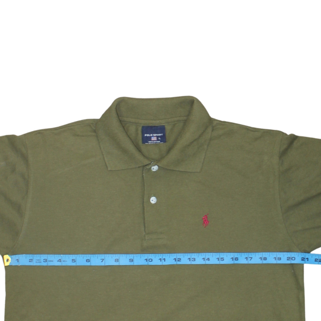 Polo Sport Men's Green L Cotton Polo Shirt Classic Fit