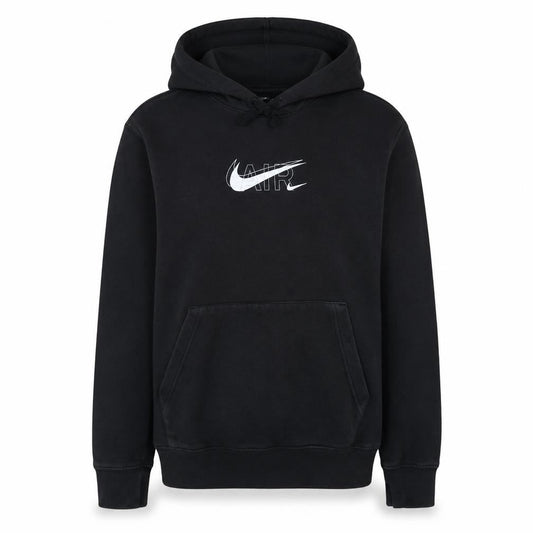 Nike Women’s Black Pullover Hoodie Small Air Logo Cotton Blend
