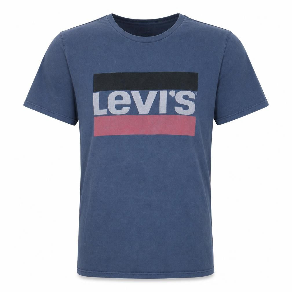 Levi's Men's Blue Regular Fit Logo Cotton T-Shirt M