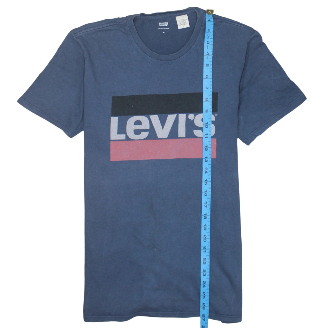 Levi's Men's Blue Regular Fit Logo Cotton T-Shirt M