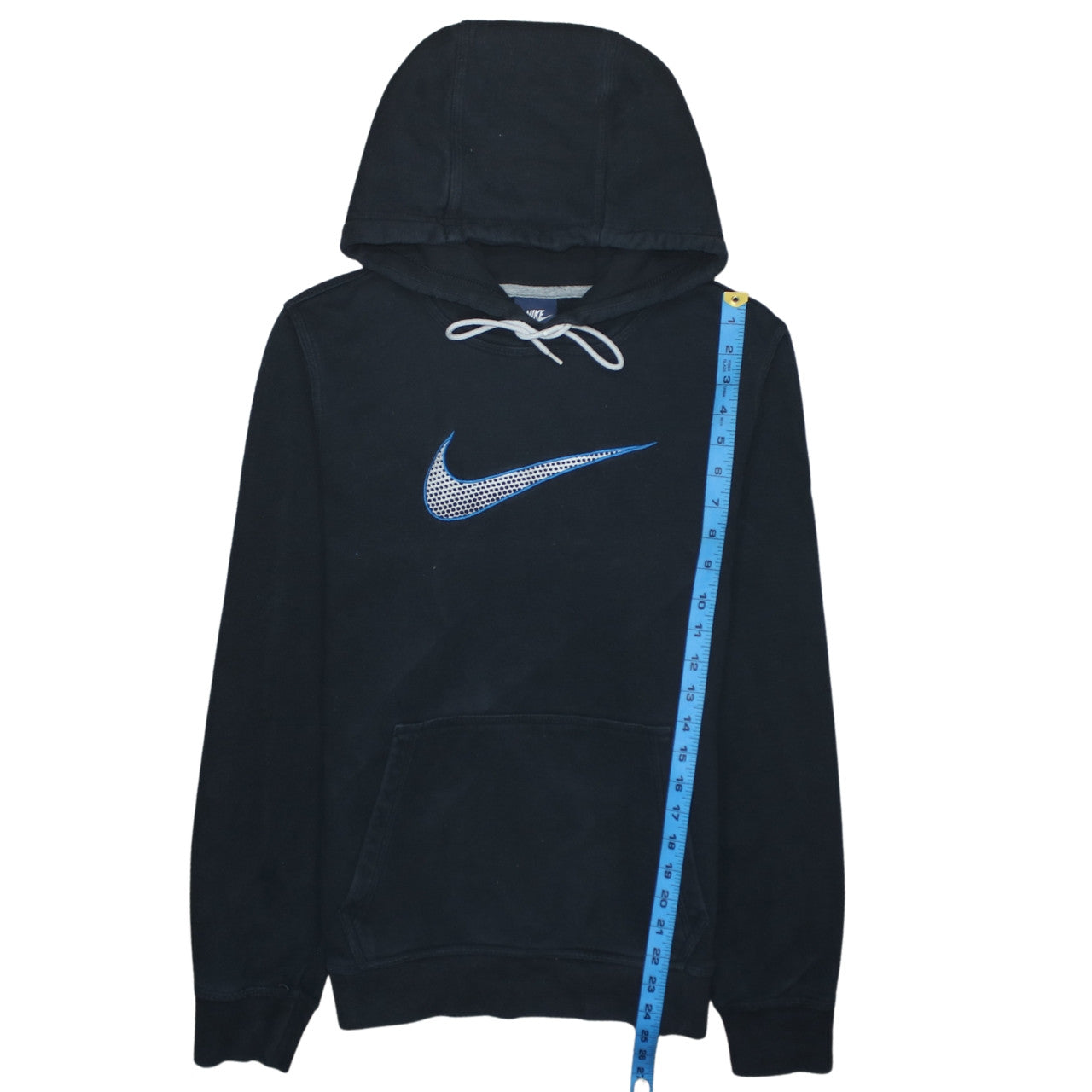 Nike Men's Black Pullover Hoodie Small Cotton Blend Embroidered Logo