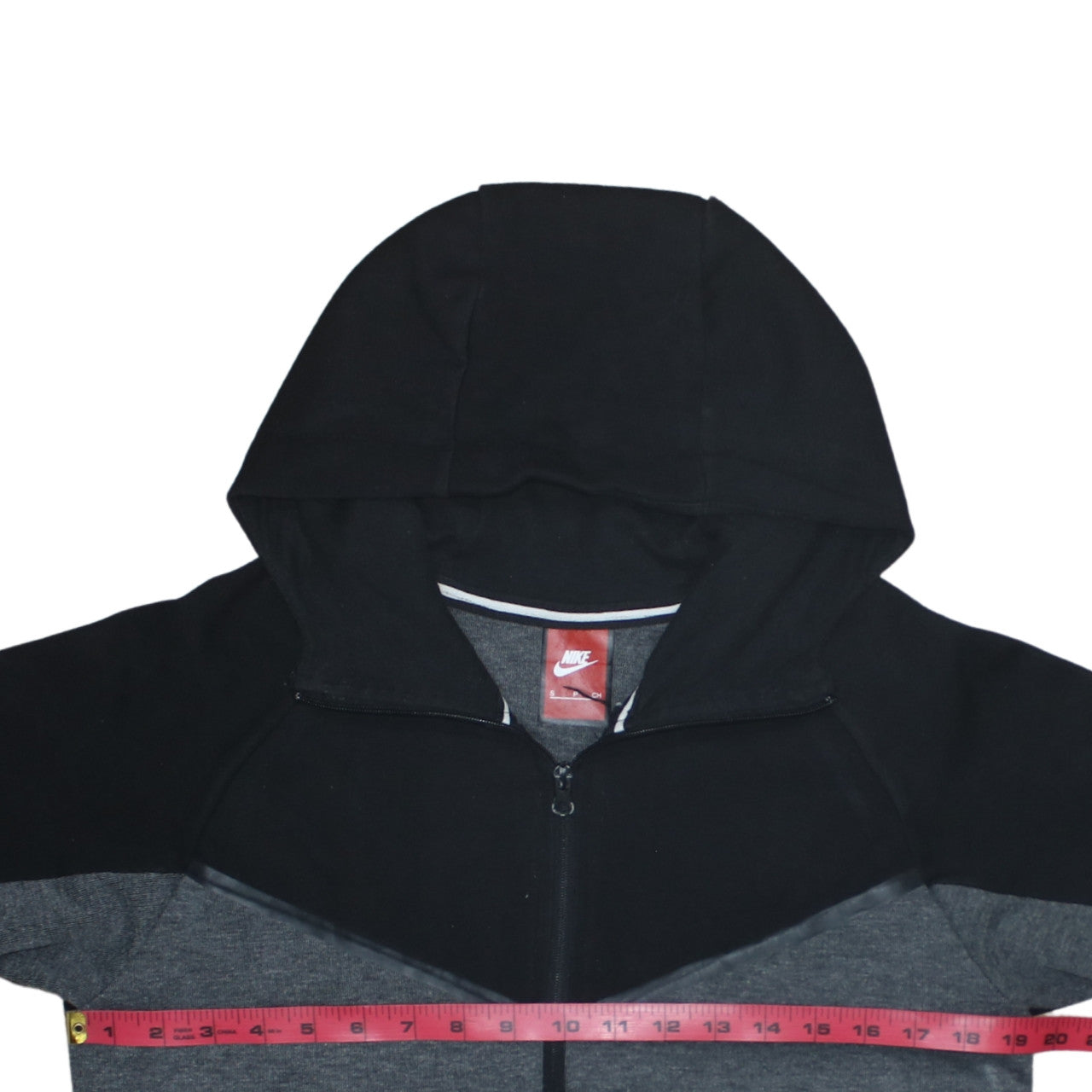 Nike Men Black Grey Full Zip Hoodie S Sportswear
