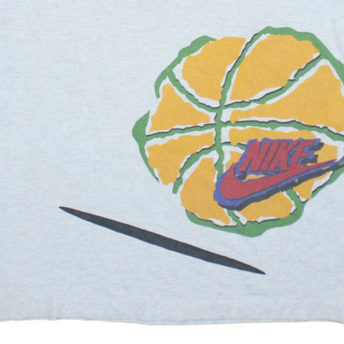 Nike Men’s Grey XL Graphic Basketball T-Shirt Vintage Style