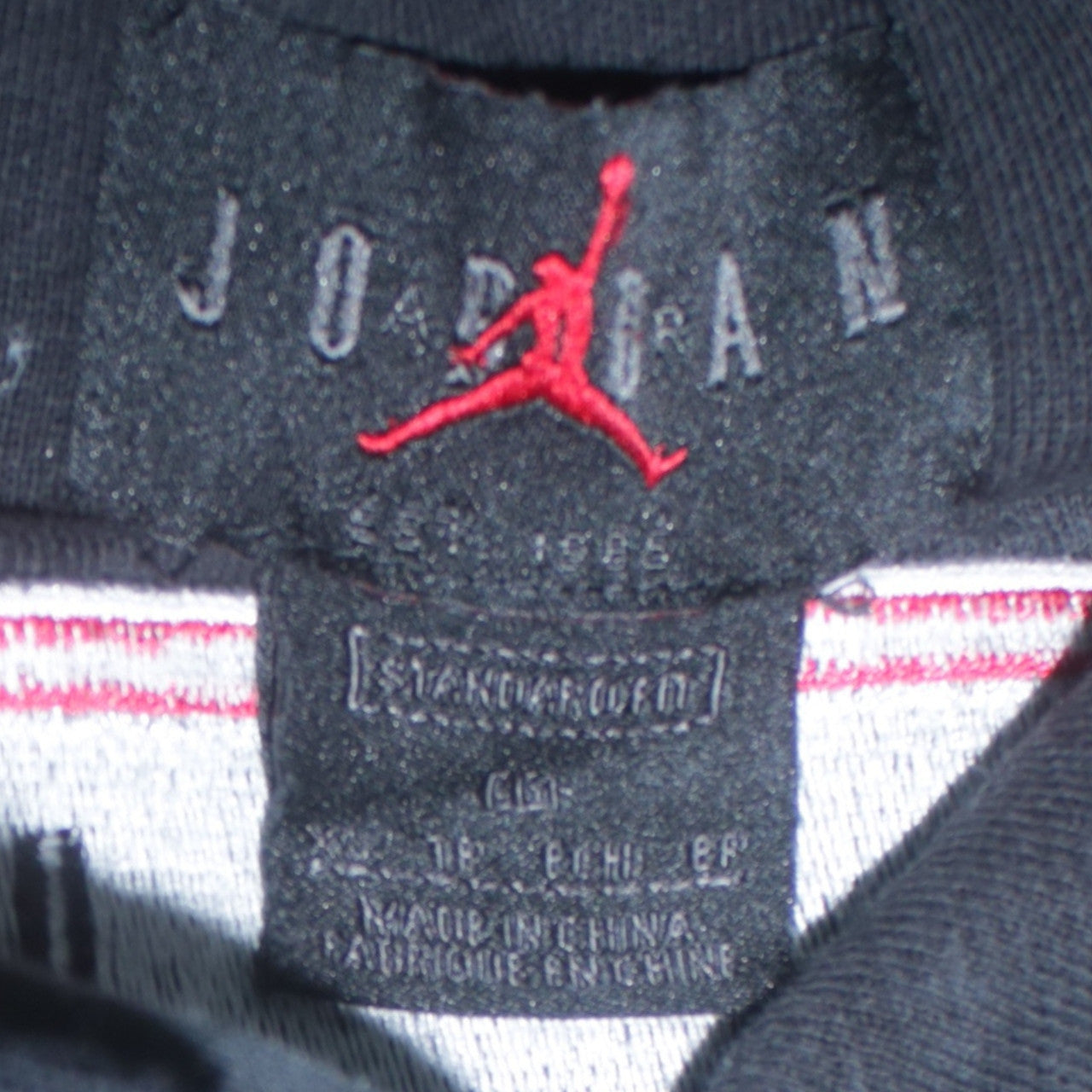Jordan Men's Black Pullover Hoodie M Embroidered Graphic Cotton