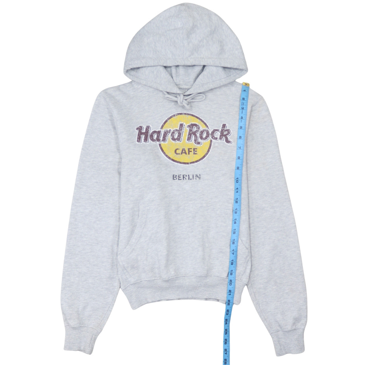 Hard Rock Cafe Berlin Grey Pullover Hoodie Unisex Small Music Logo