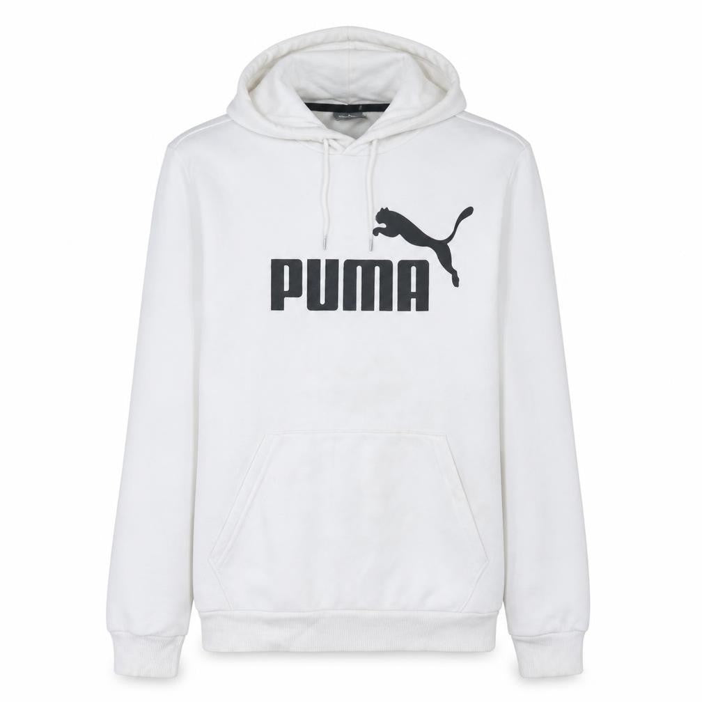 Puma Mens White Pullover Hoodie Small Logo Sportswear