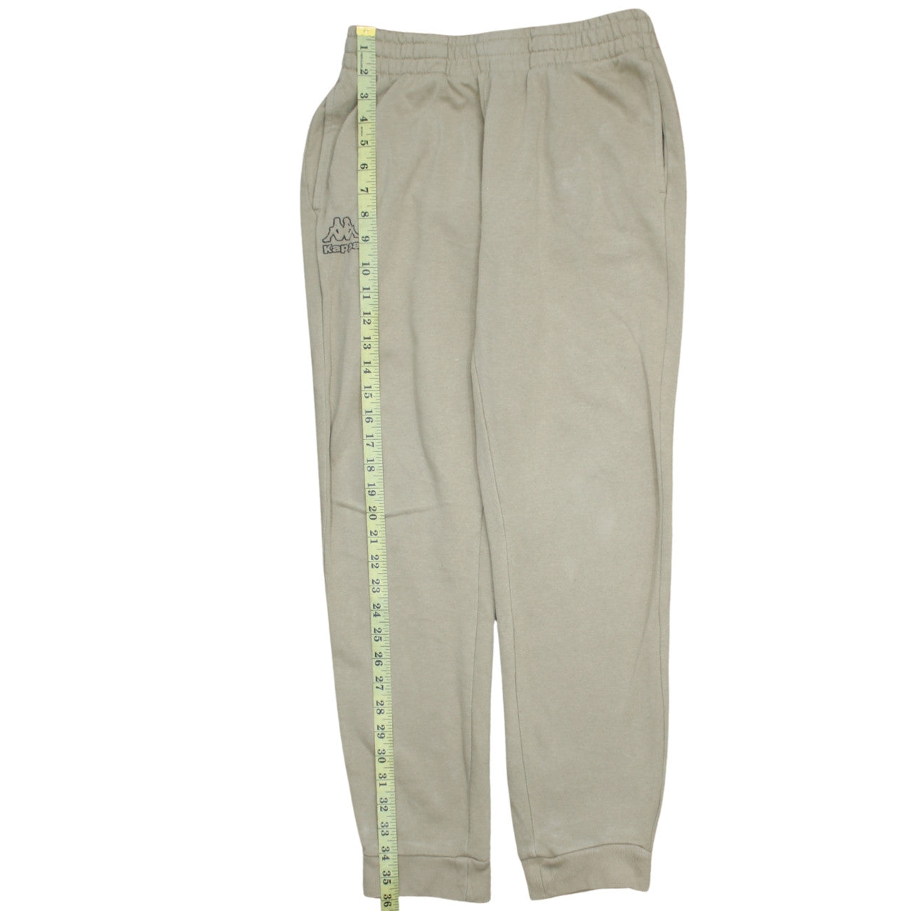 Kappa Boys Beige Jogger Sweatpants Size 158 Regular Fit Elastic Waist