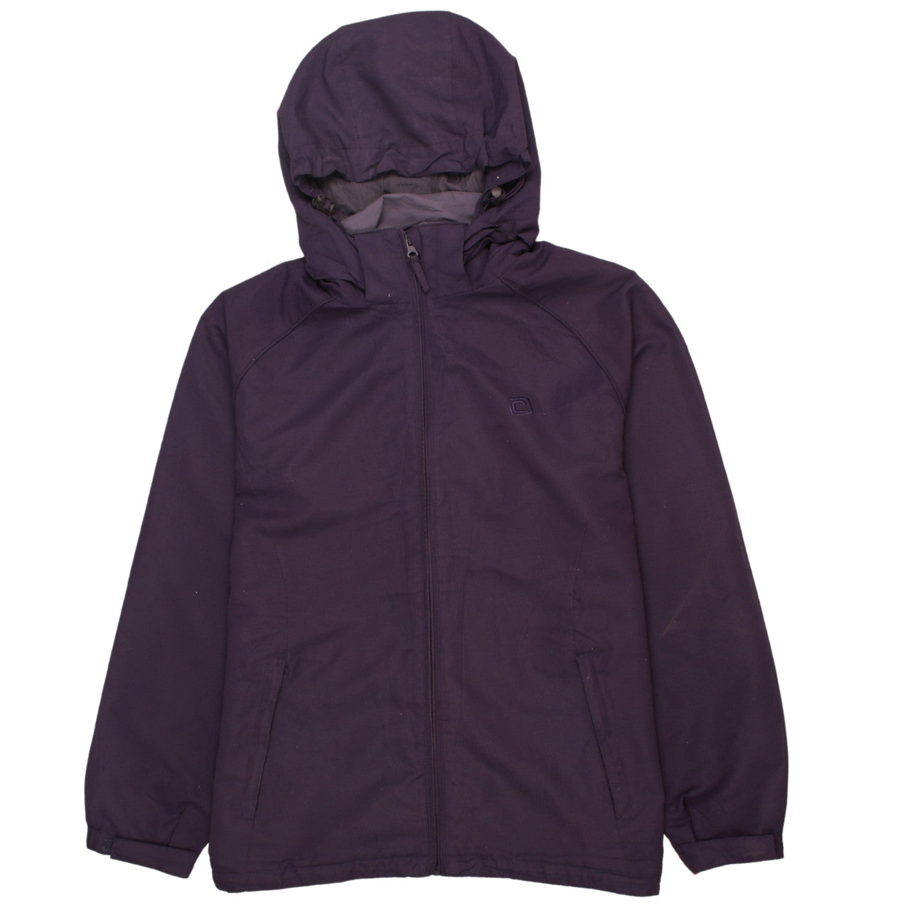 Mountain Essentials Women's Purple Hooded Waterproof Jacket Size 16