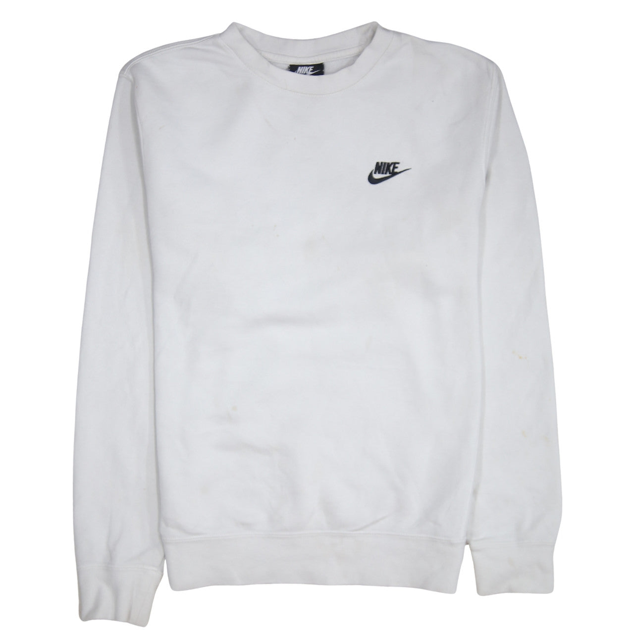 Nike Men's White XS Pullover Crew Neck Logo Sweatshirt