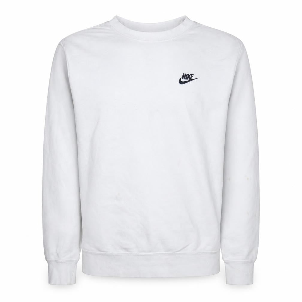Nike Men's White XS Pullover Crew Neck Logo Sweatshirt