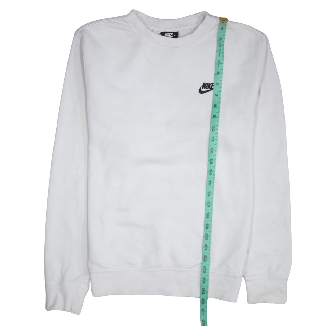 Nike Men's White XS Pullover Crew Neck Logo Sweatshirt