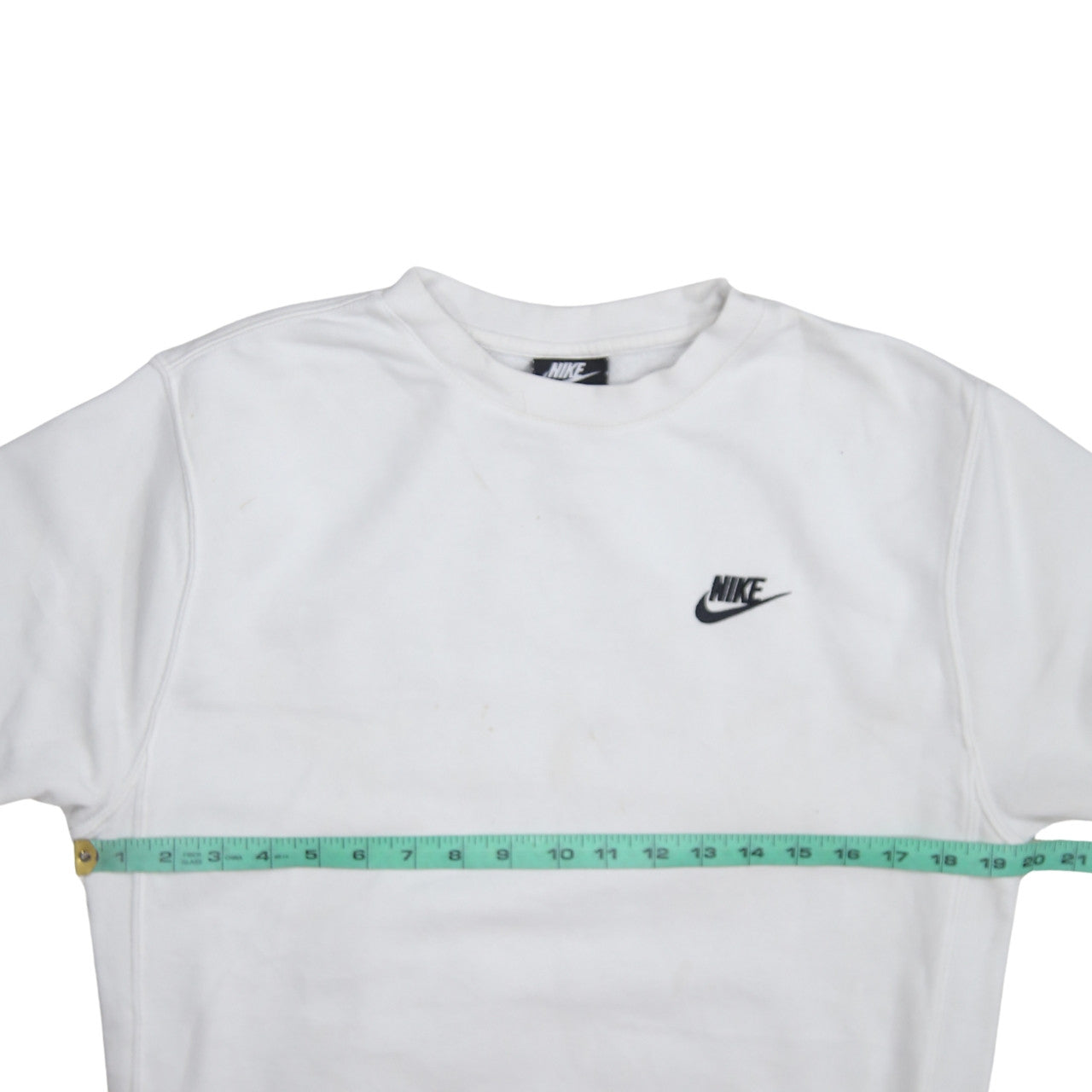 Nike Men's White XS Pullover Crew Neck Logo Sweatshirt