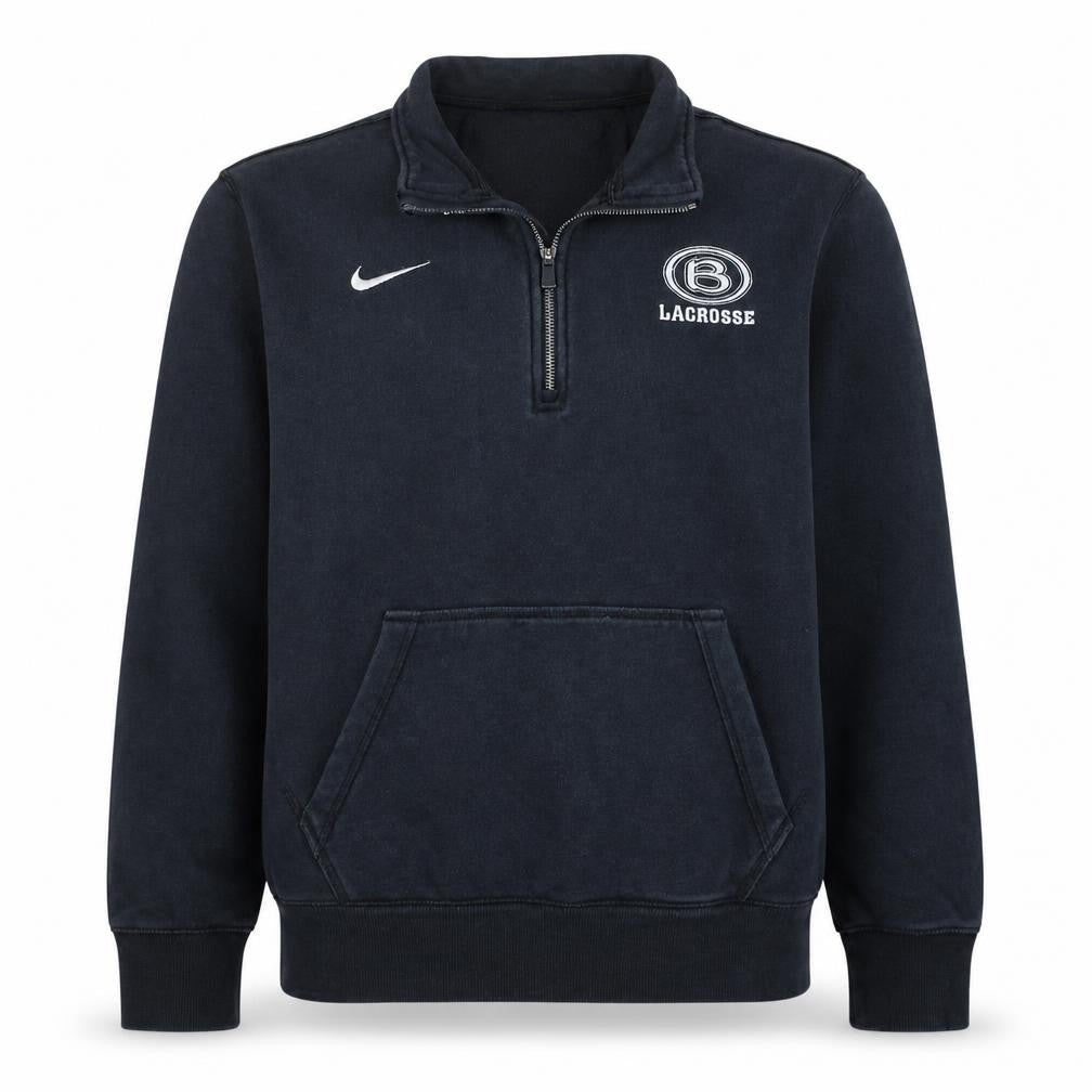 Nike Men's Black 1/4 Zip Fleece Lacrosse Sweatshirt M