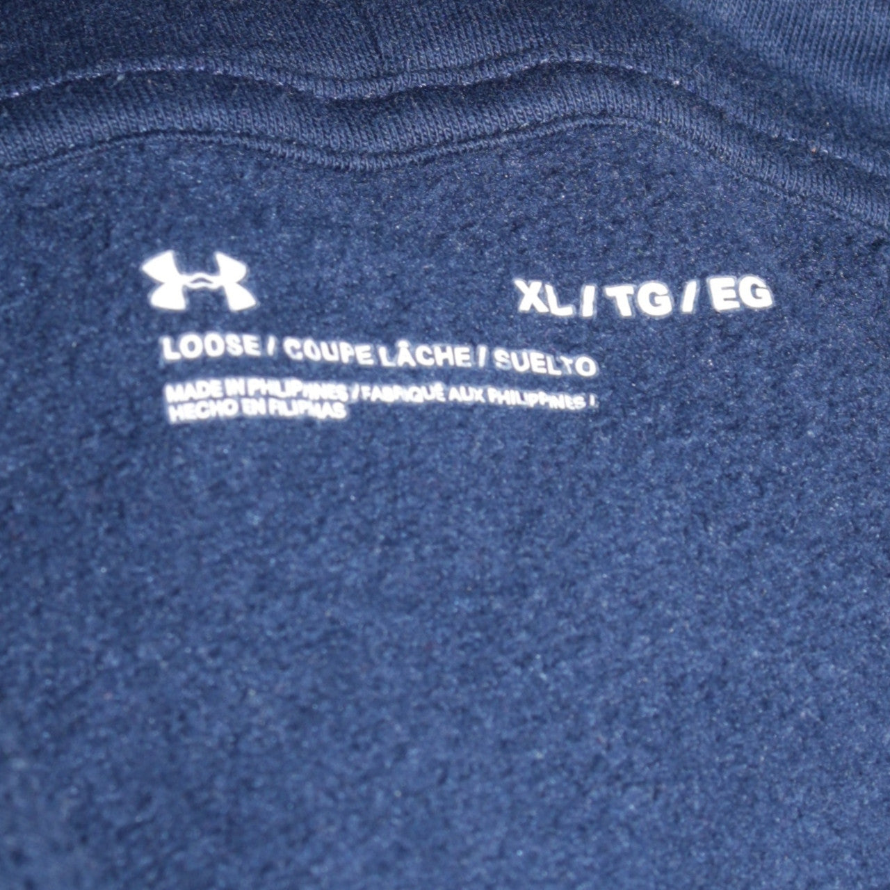Under Armour Mens Blue XL Pullover Hoodie Fleece Relaxed Fit