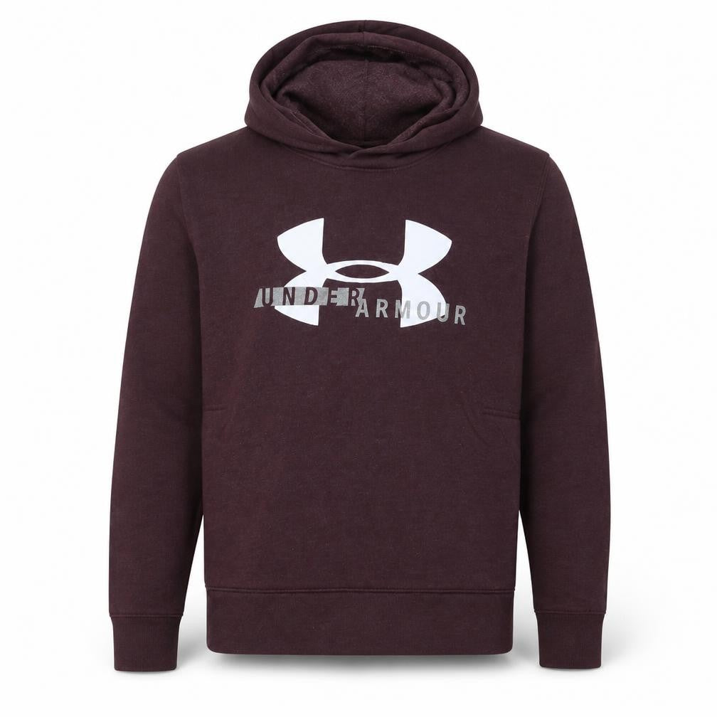 Under Armour Men's Brown XL Pullover Hoodie with Logo Print