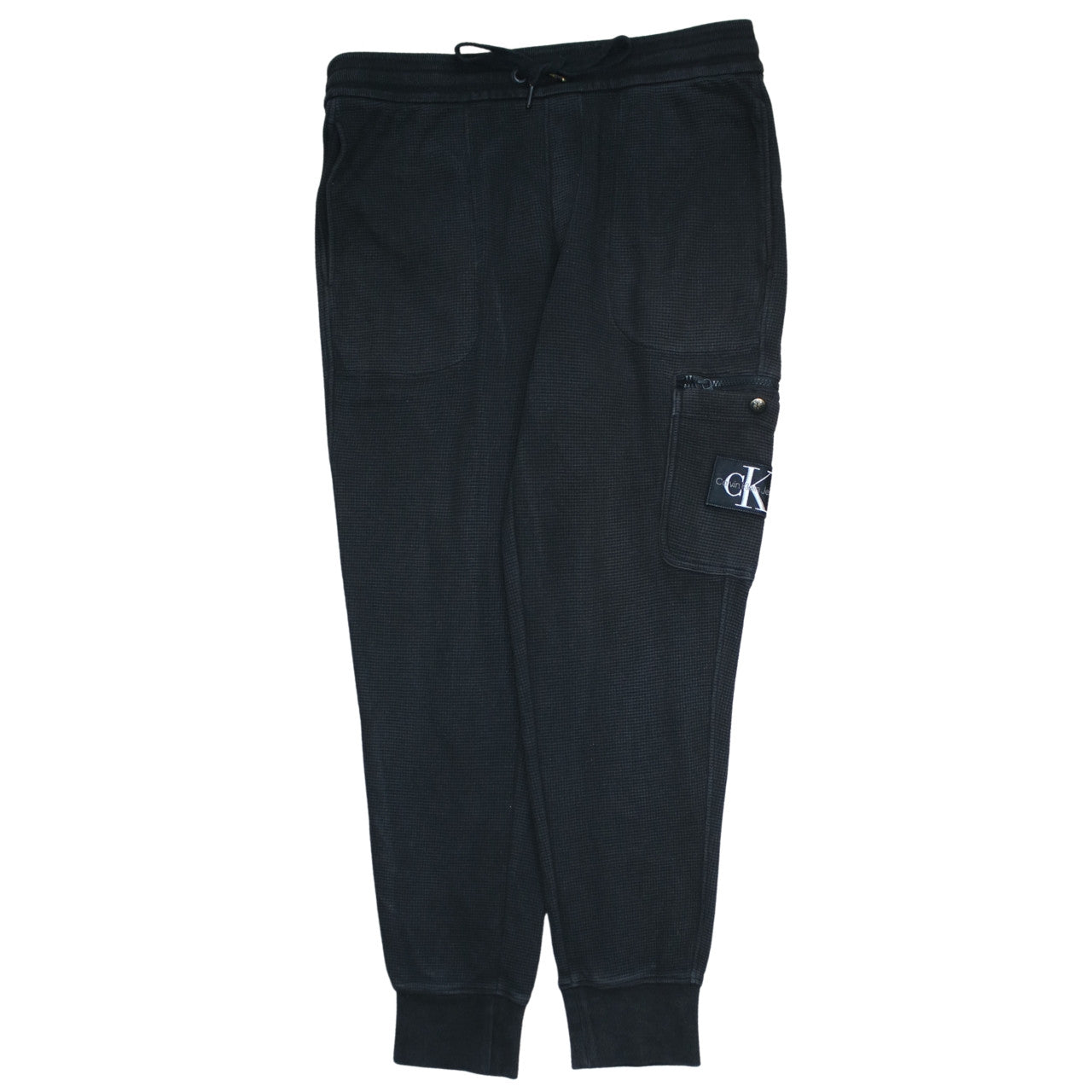 Calvin Klein Mens Black Jogger Sweatpants M Drawstring Pockets