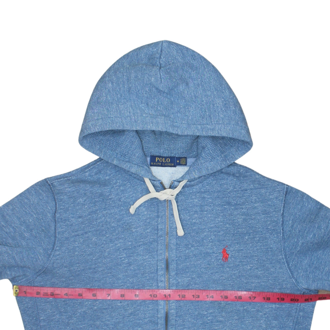 Ralph Lauren Men's Blue Full Zip Hoodie Size M Classic Cotton Blend