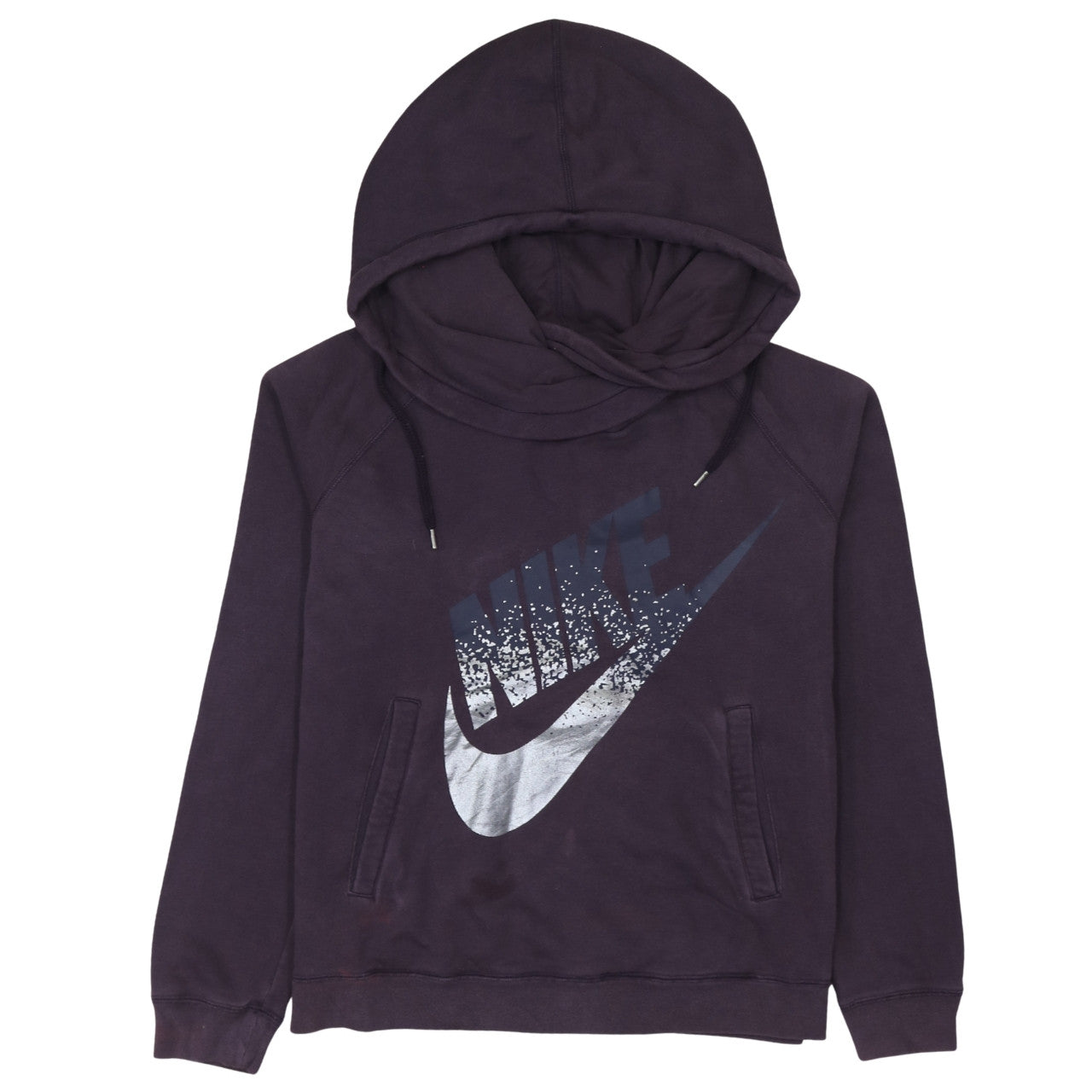 Nike Womens Purple Pullover Hoodie Size M Graphic Print Sweatshirt