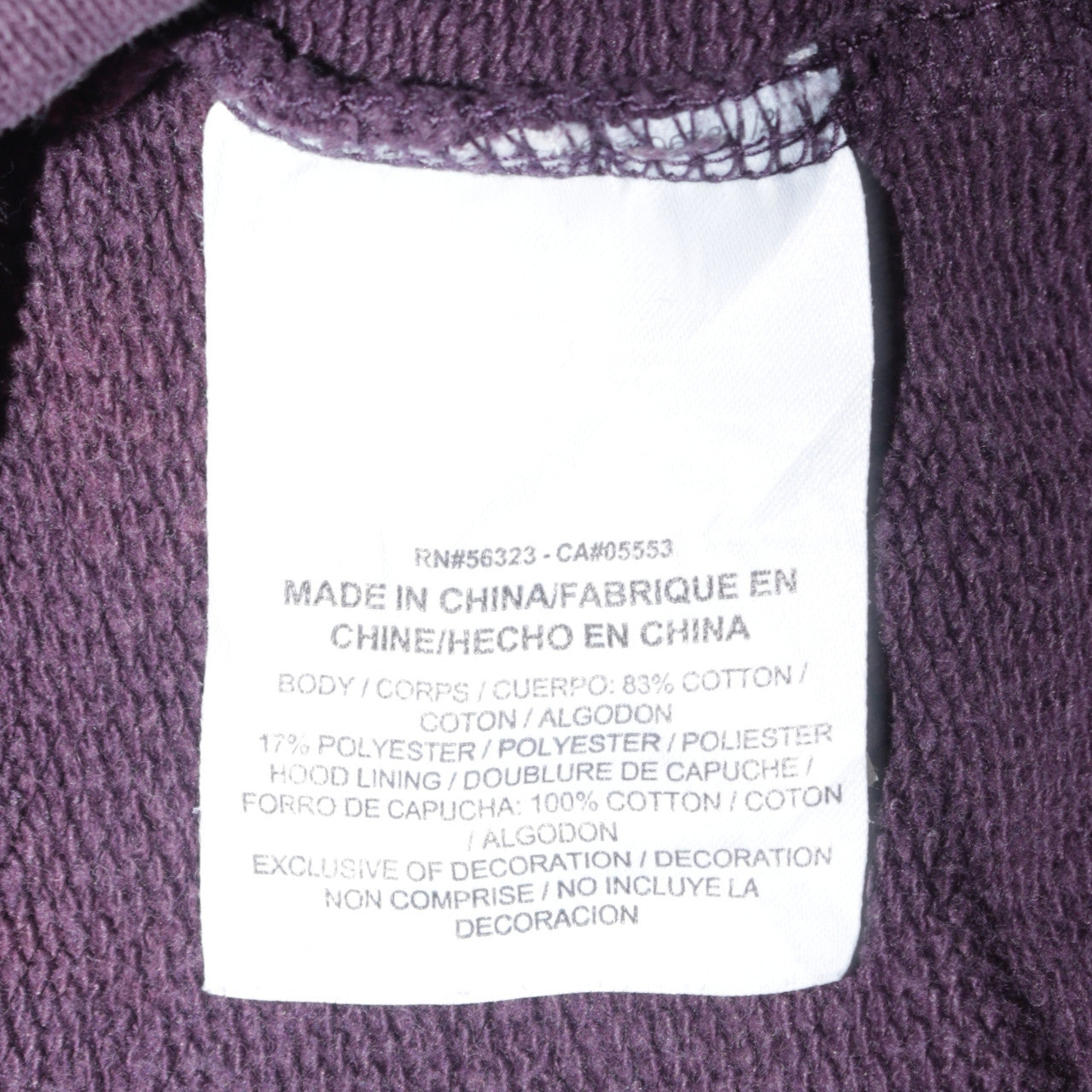 Nike Womens Purple Pullover Hoodie Size M Graphic Print Sweatshirt
