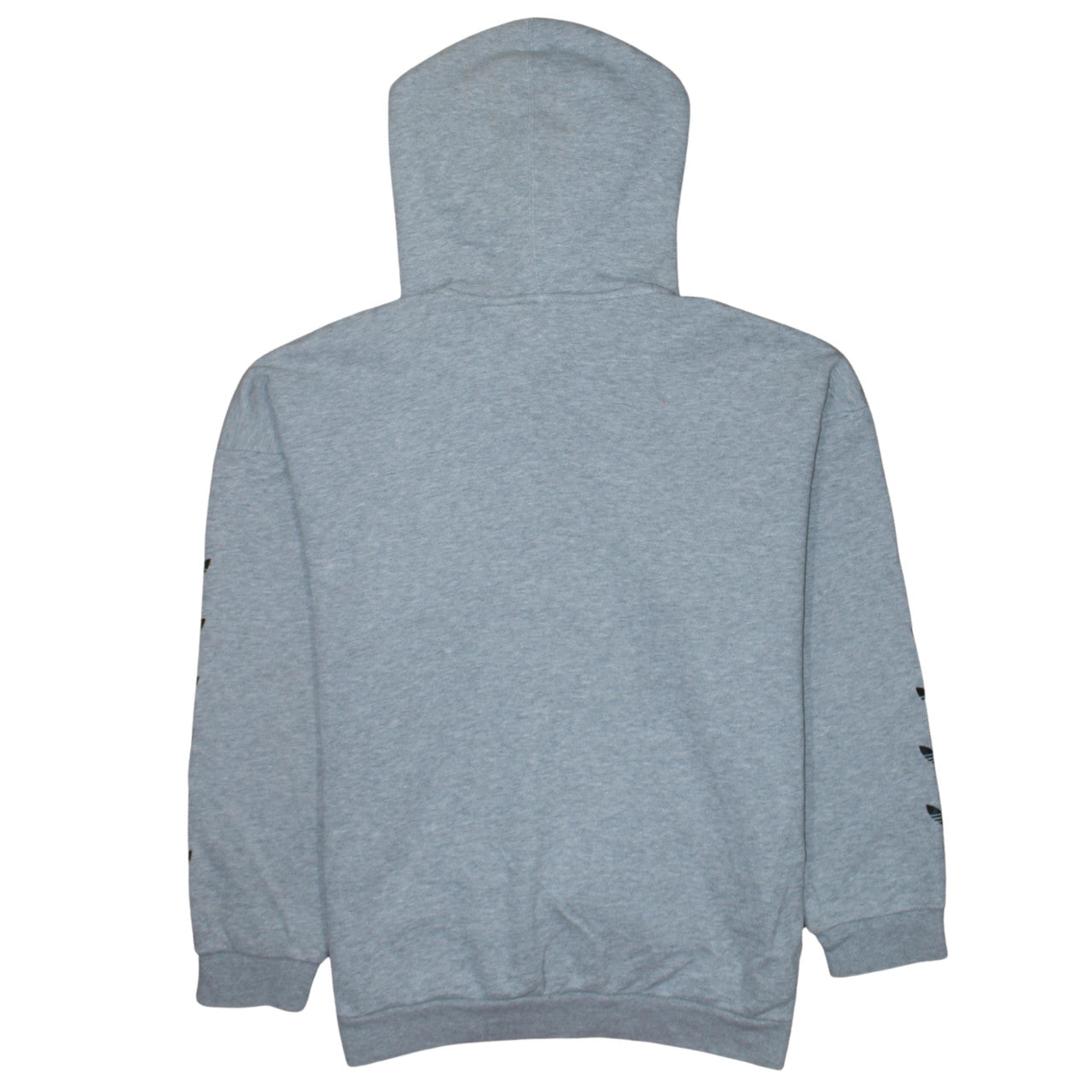 Adidas Womens Grey Pullover Hoodie Size 10 Logo Print Hooded Sweatshirt
