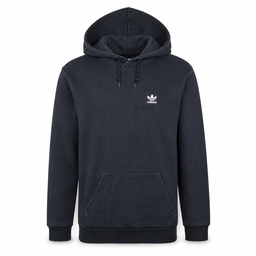 Adidas Men's Black Pullover Hoodie Small Logo Fleece Sweatshirt