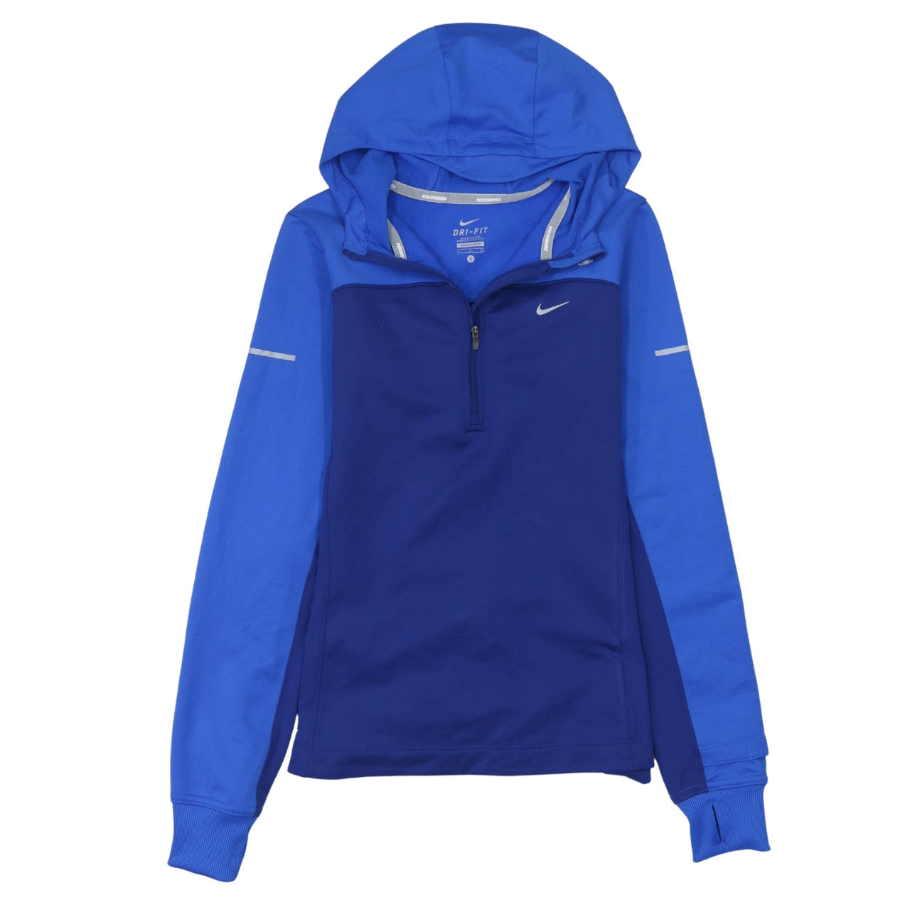 Nike Men's Blue Dri-FIT Running Hoodie Small 1/2 Zip Athletic Top