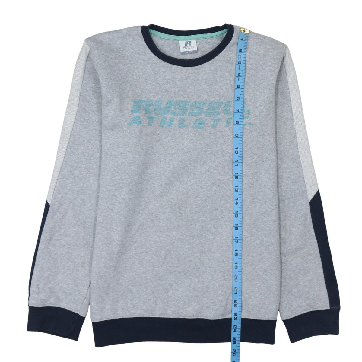 Russell Athletic Boys Grey Heather Sweatshirt 15-16 Years Cotton Blend Pullover