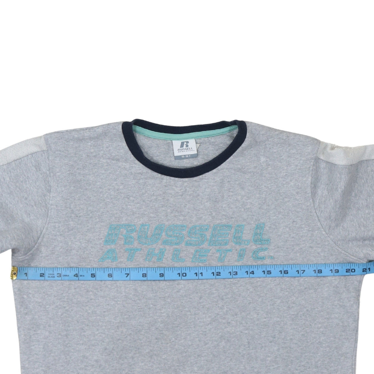 Russell Athletic Boys Grey Heather Sweatshirt 15-16 Years Cotton Blend Pullover