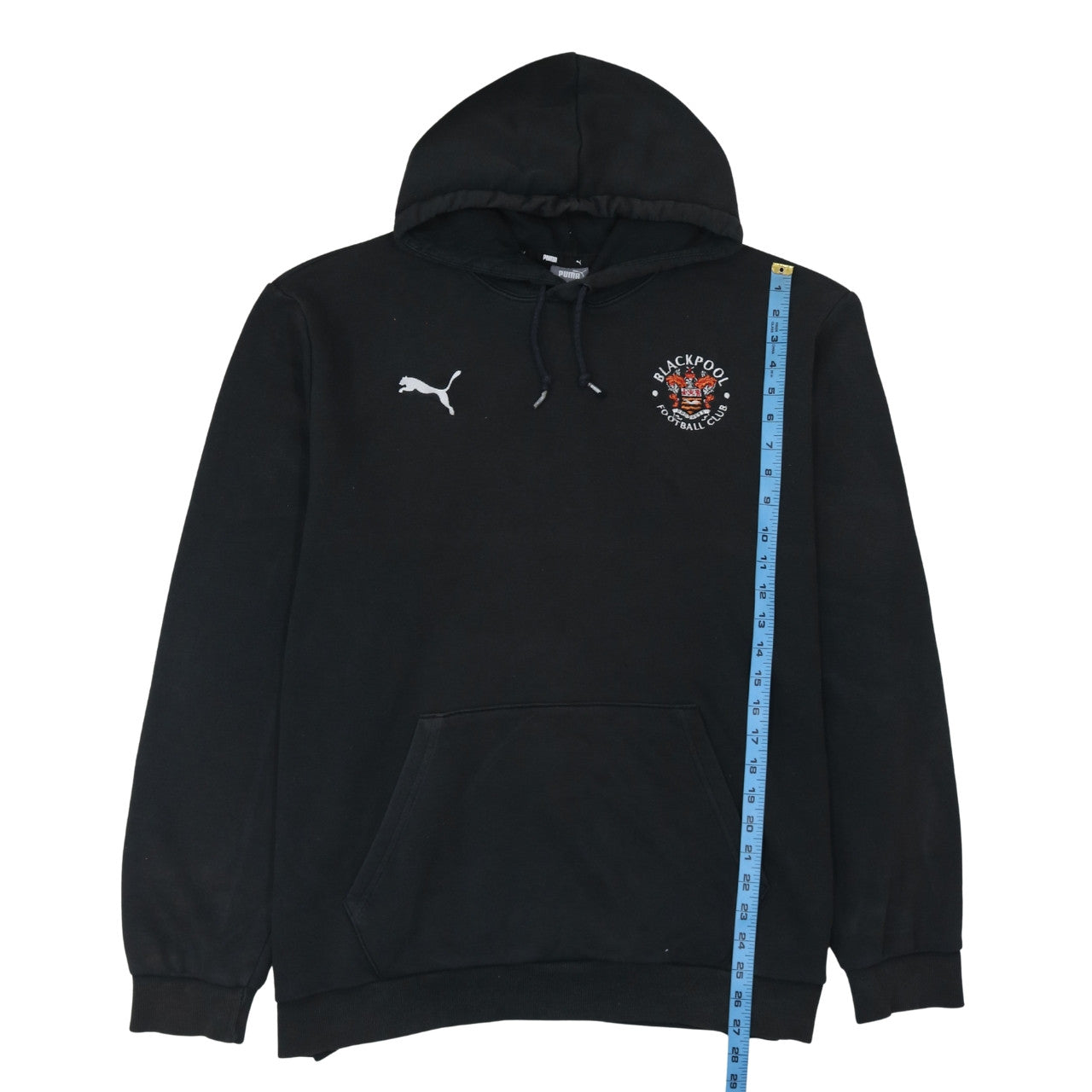 Puma Men's Black 2XL Pullover Hoodie Blackpool FC Embroidered Sportswear