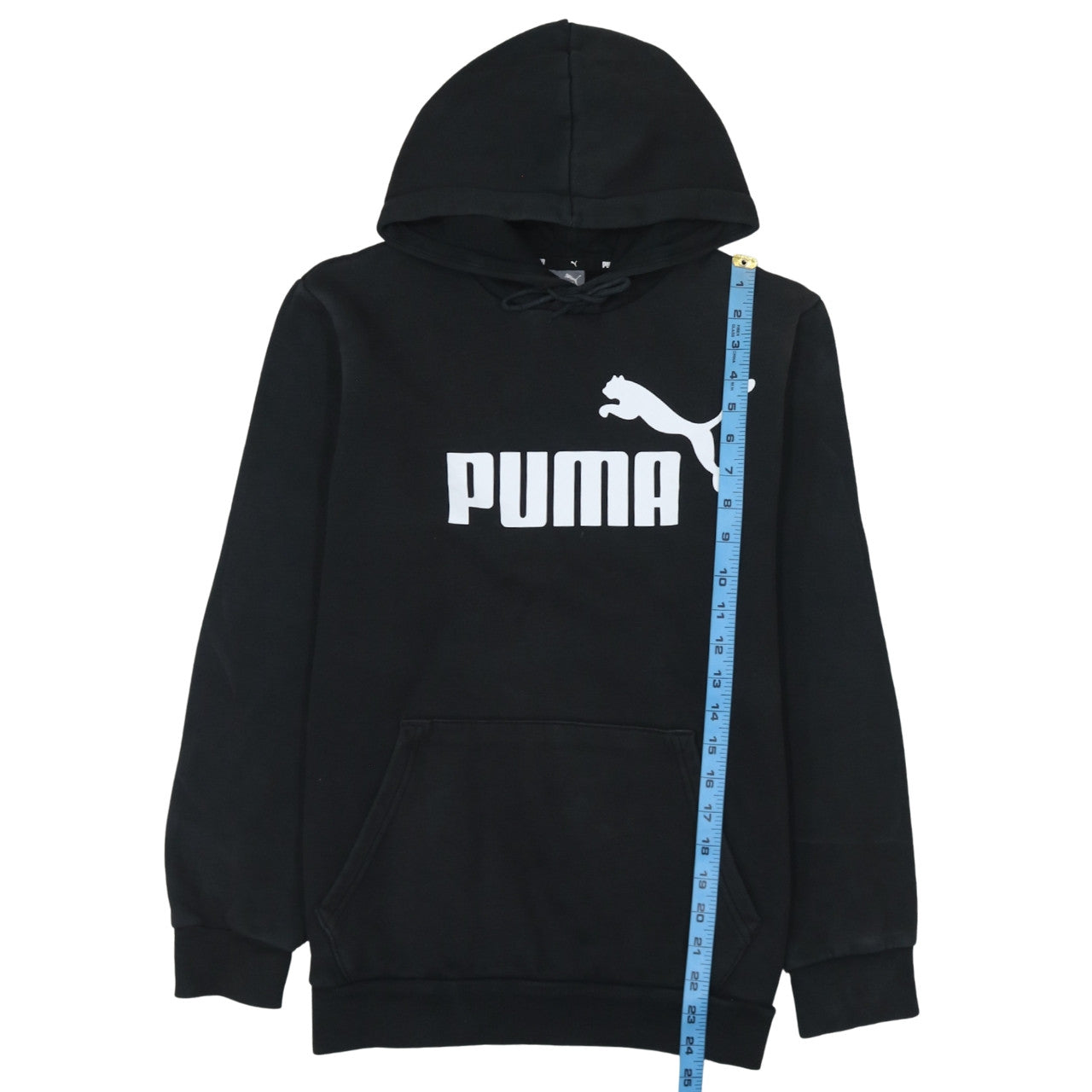Puma Men's Black Pullover Hoodie Small Logo Sports Fleece