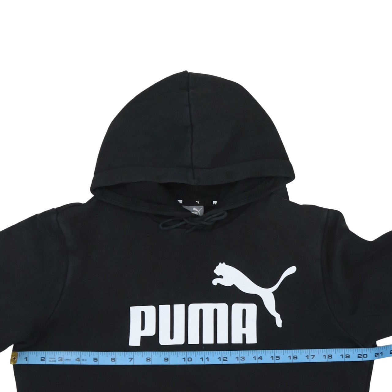 Puma Men's Black Pullover Hoodie Small Logo Sports Fleece