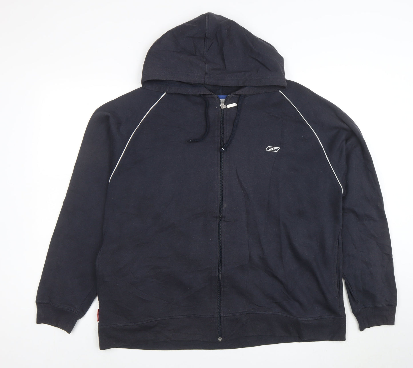 Reebok Men’s Black Full Zip Hoodie L Sportswear Sweatshirt