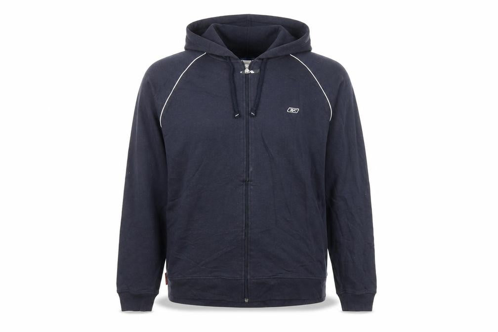 Reebok Men’s Black Full Zip Hoodie L Sportswear Sweatshirt