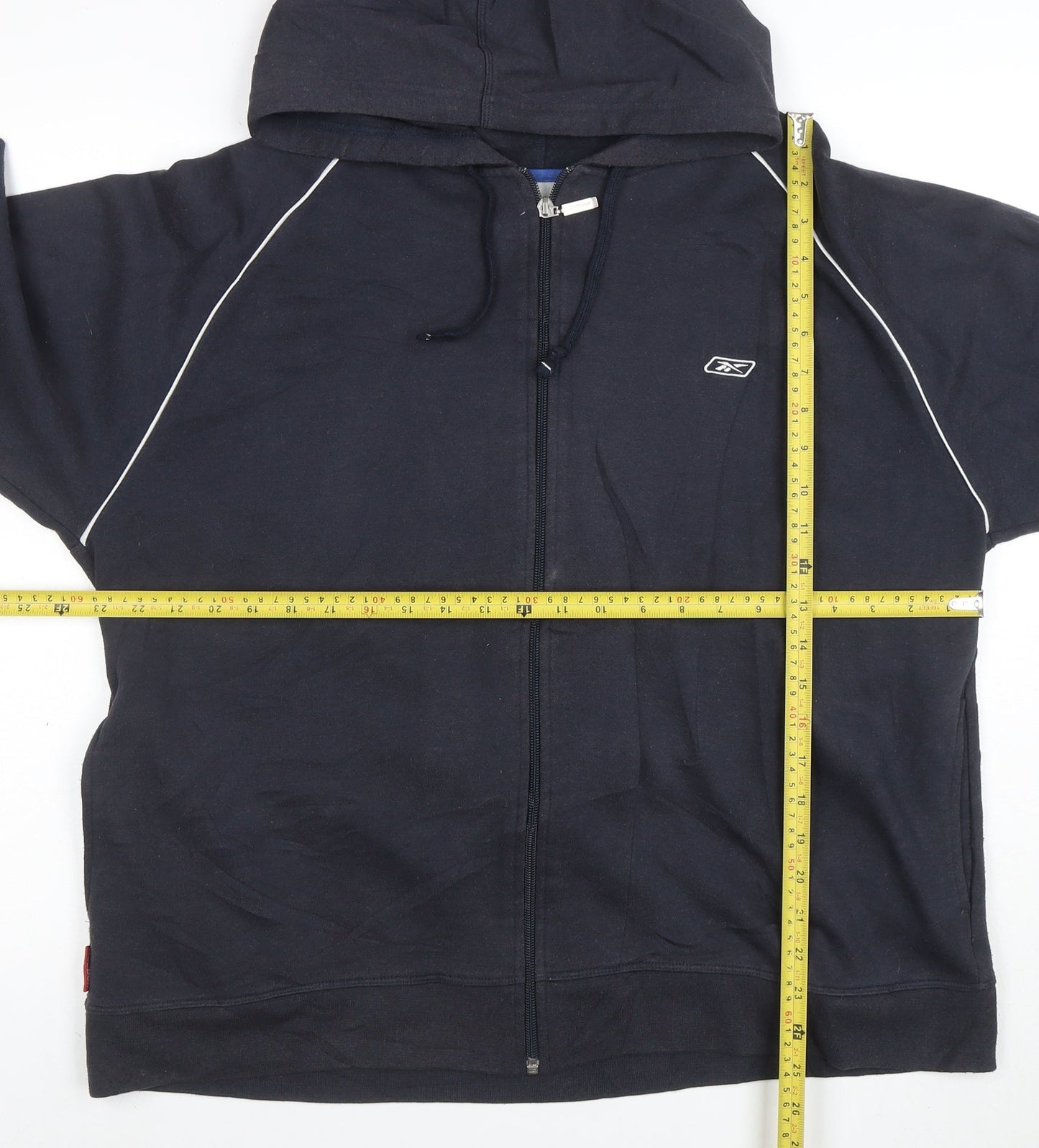 Reebok Men’s Black Full Zip Hoodie L Sportswear Sweatshirt