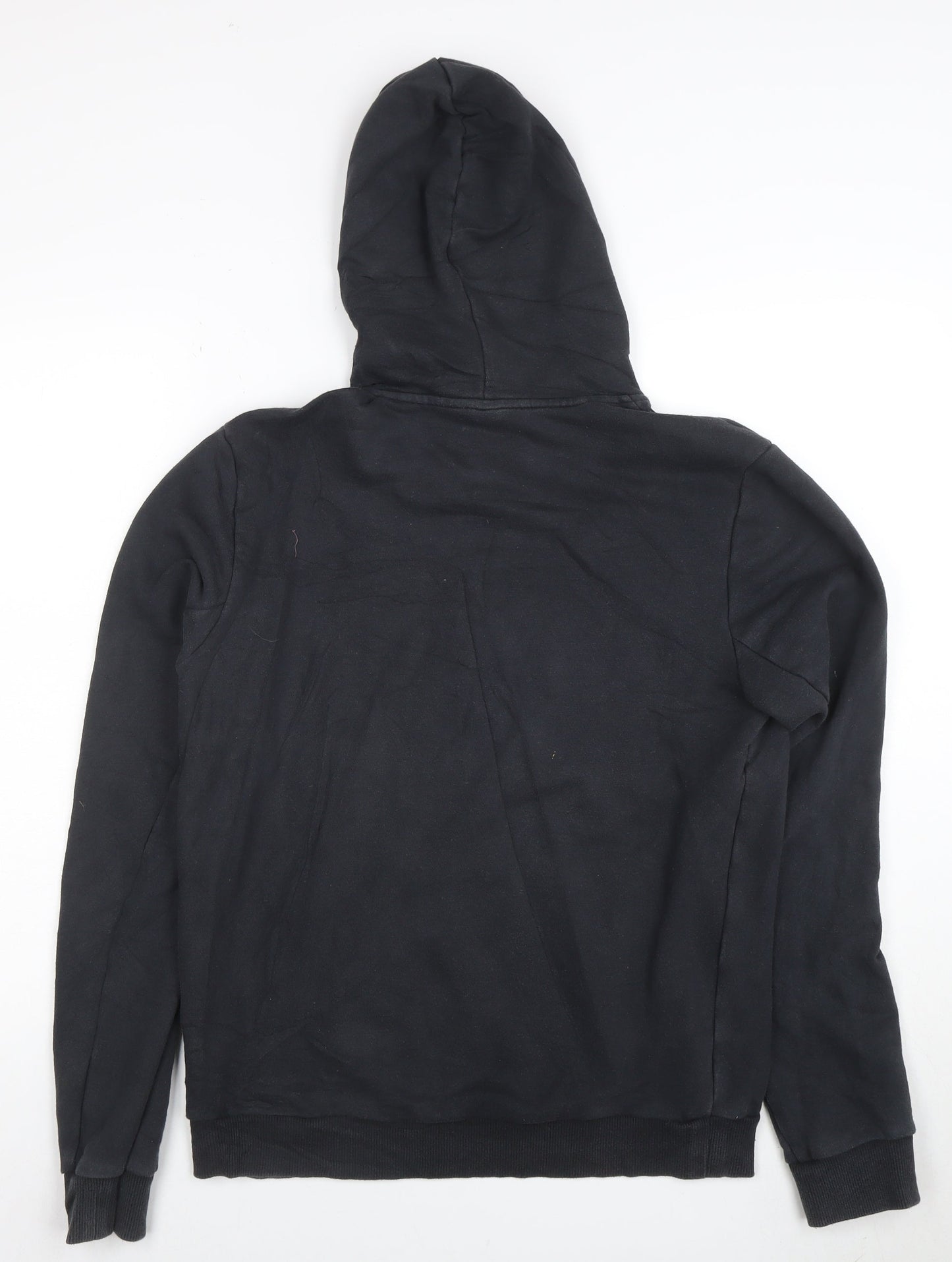 Adidas Men's Black Pullover Hoodie Fleece Medium Regular Fit