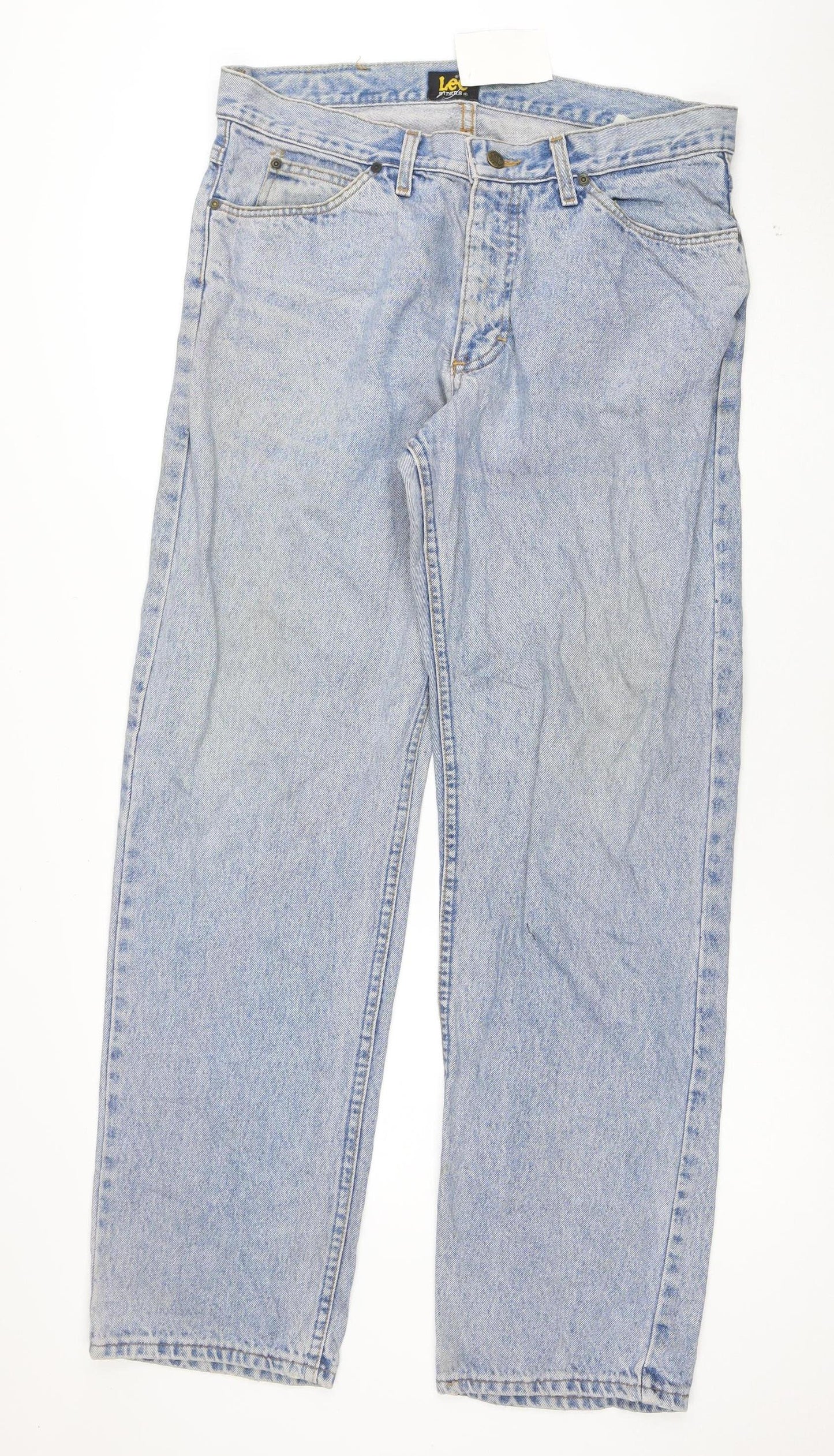 Lee Riders Men's Blue 36in Waist Light Wash Straight Denim Jeans