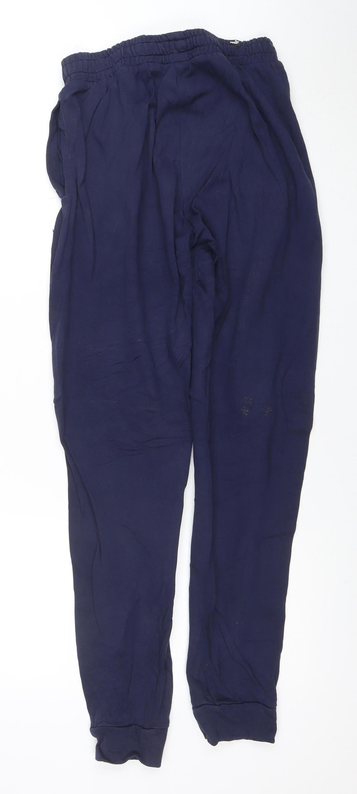 Puma Men's Blue Jogger Trousers Size S Elastic Waist Activewear