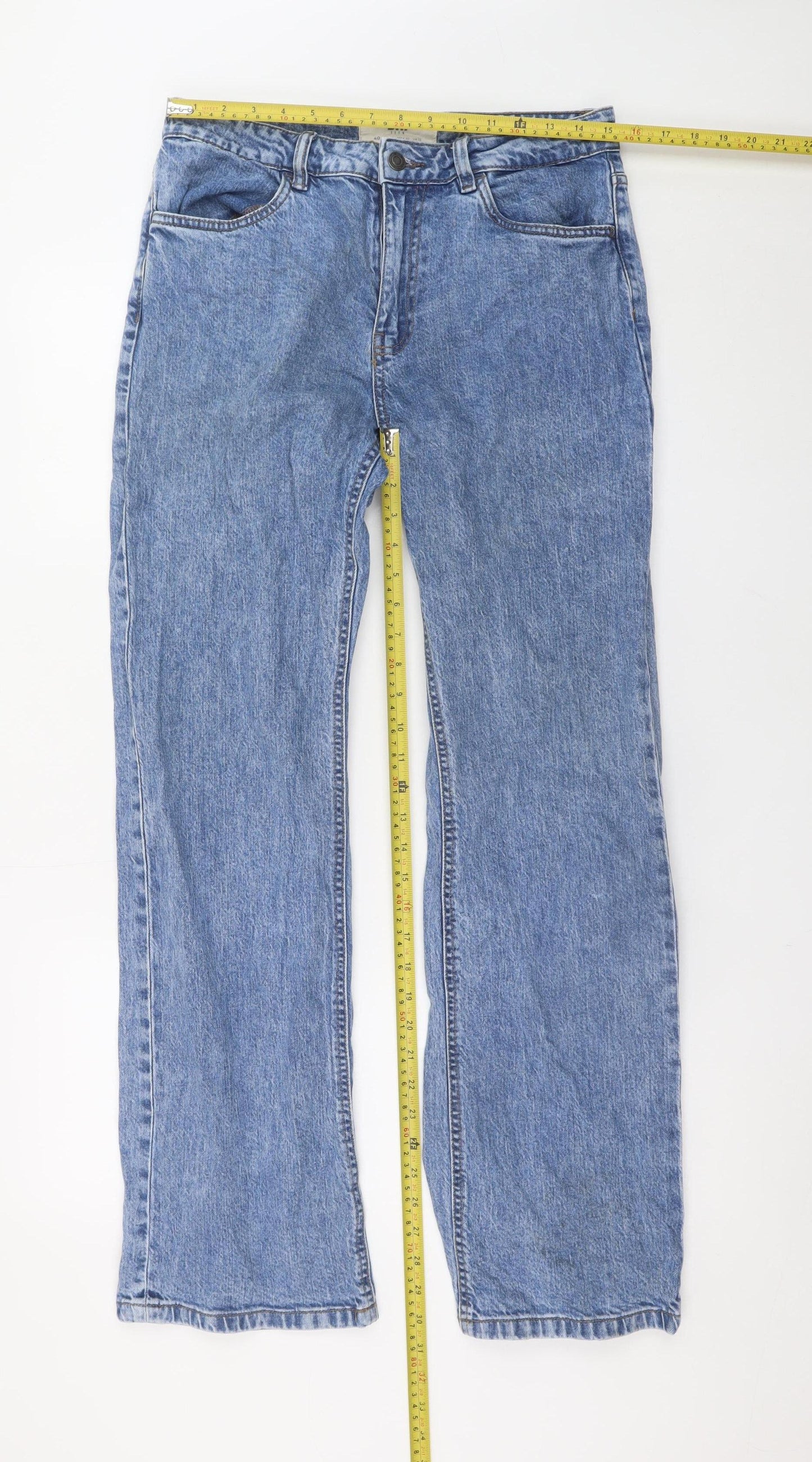 STR Teen Blue Straight Leg Denim Jeans UK 12