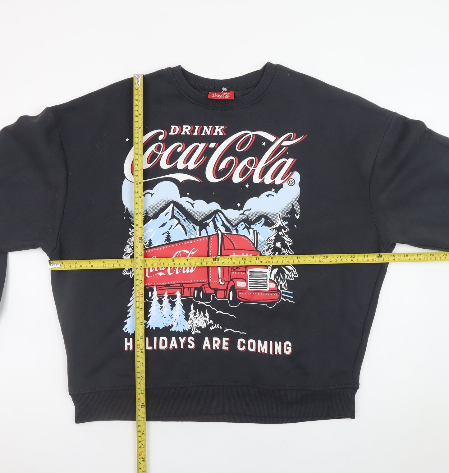 Primark Coca-Cola Black Christmas Sweatshirt Women’s Small 10/12