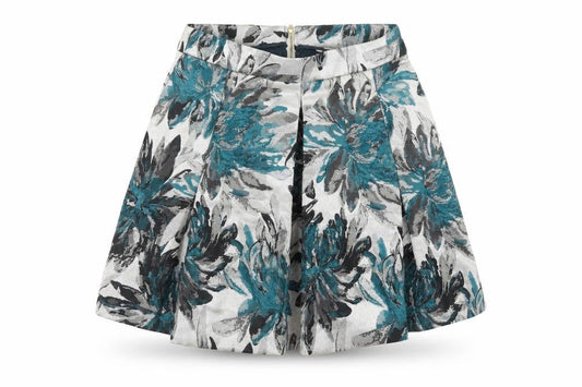 Yumi Womens Multicoloured Floral A-Line Short Skirt Size 10