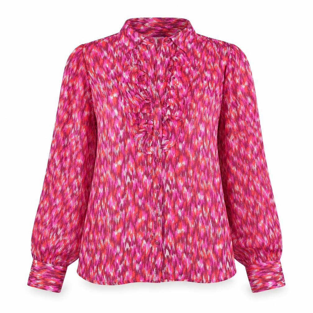 Savida Women's Multicoloured Ruffle Blouse Size 10