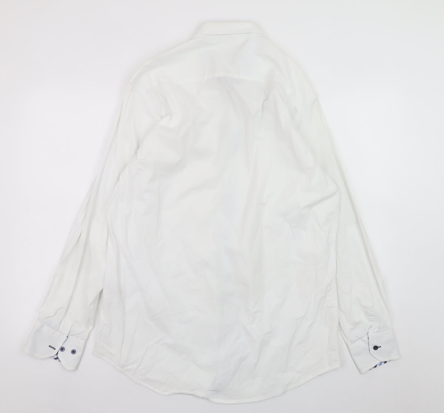 GANT USA Men's White Slim Fit XL Cotton Long Sleeve Dress Shirt