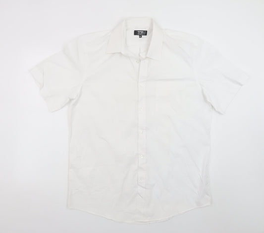 Dunnes Stores Men’s White Short Sleeve Regular Fit Dress Shirt 16.5in