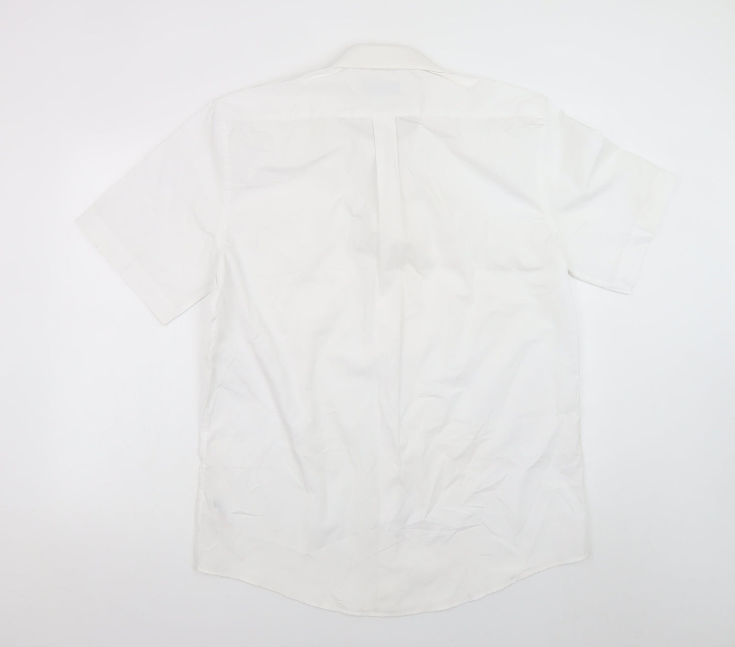 Dunnes Stores Men’s White Short Sleeve Regular Fit Dress Shirt 16.5in