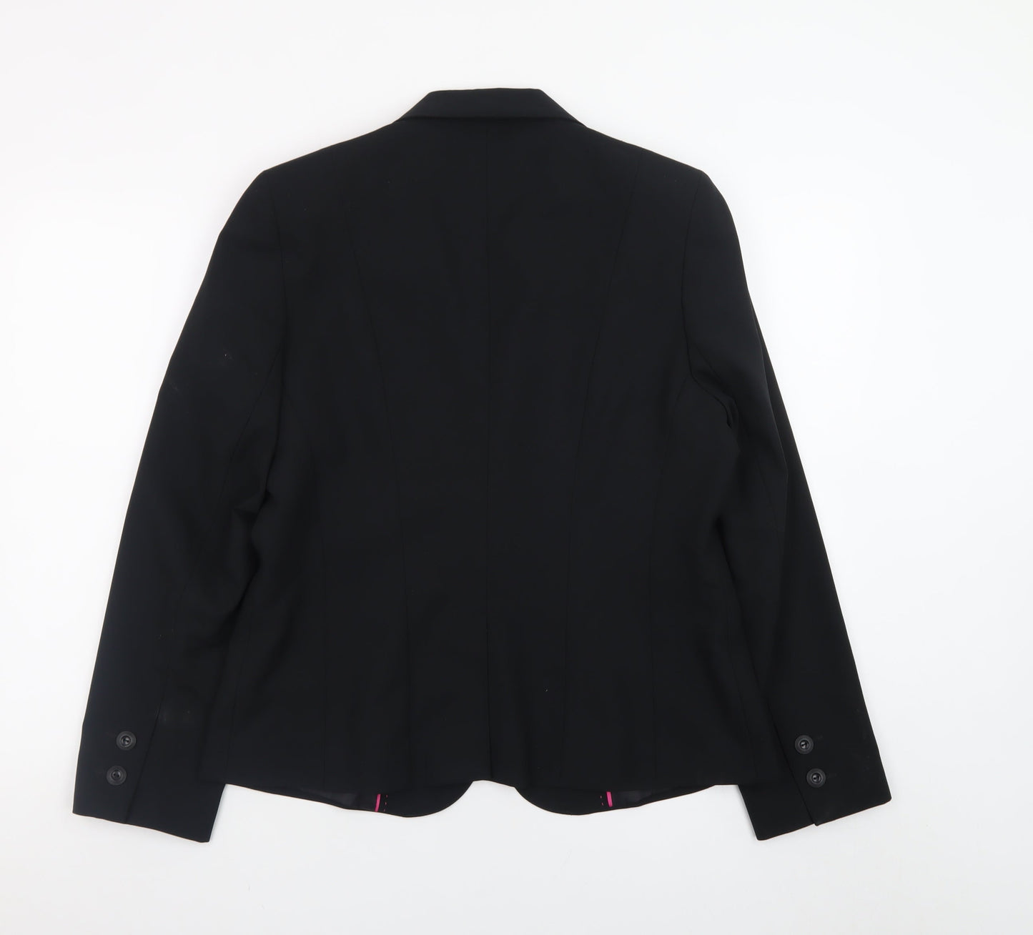 Dunnes Women Black Size 14 One-Button Blazer Jacket