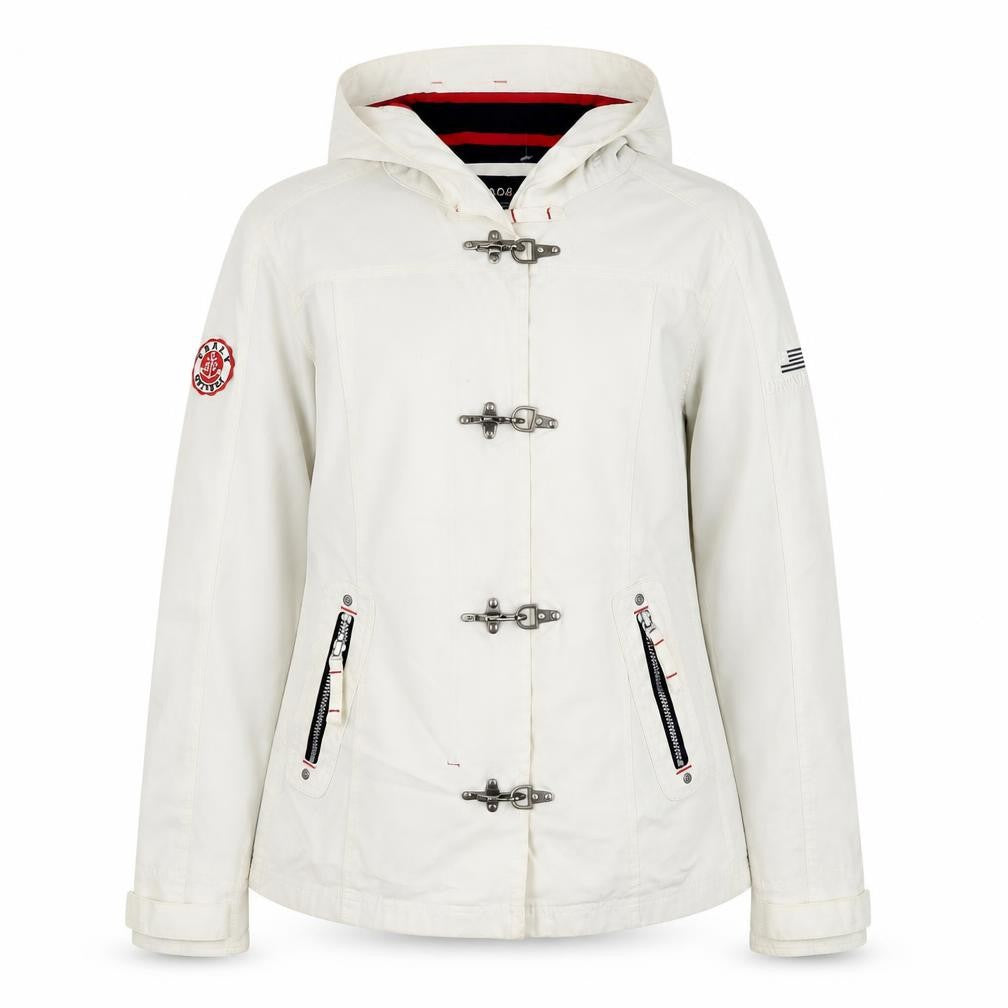 Mox Men's White Hooded Parka Jacket Size 46 Regular Fit Waterproof