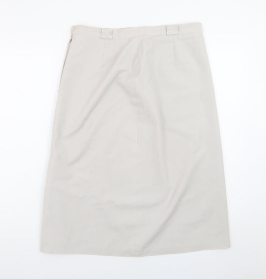 St Bernard Womens Beige Size 16 Straight Knee Length Skirt