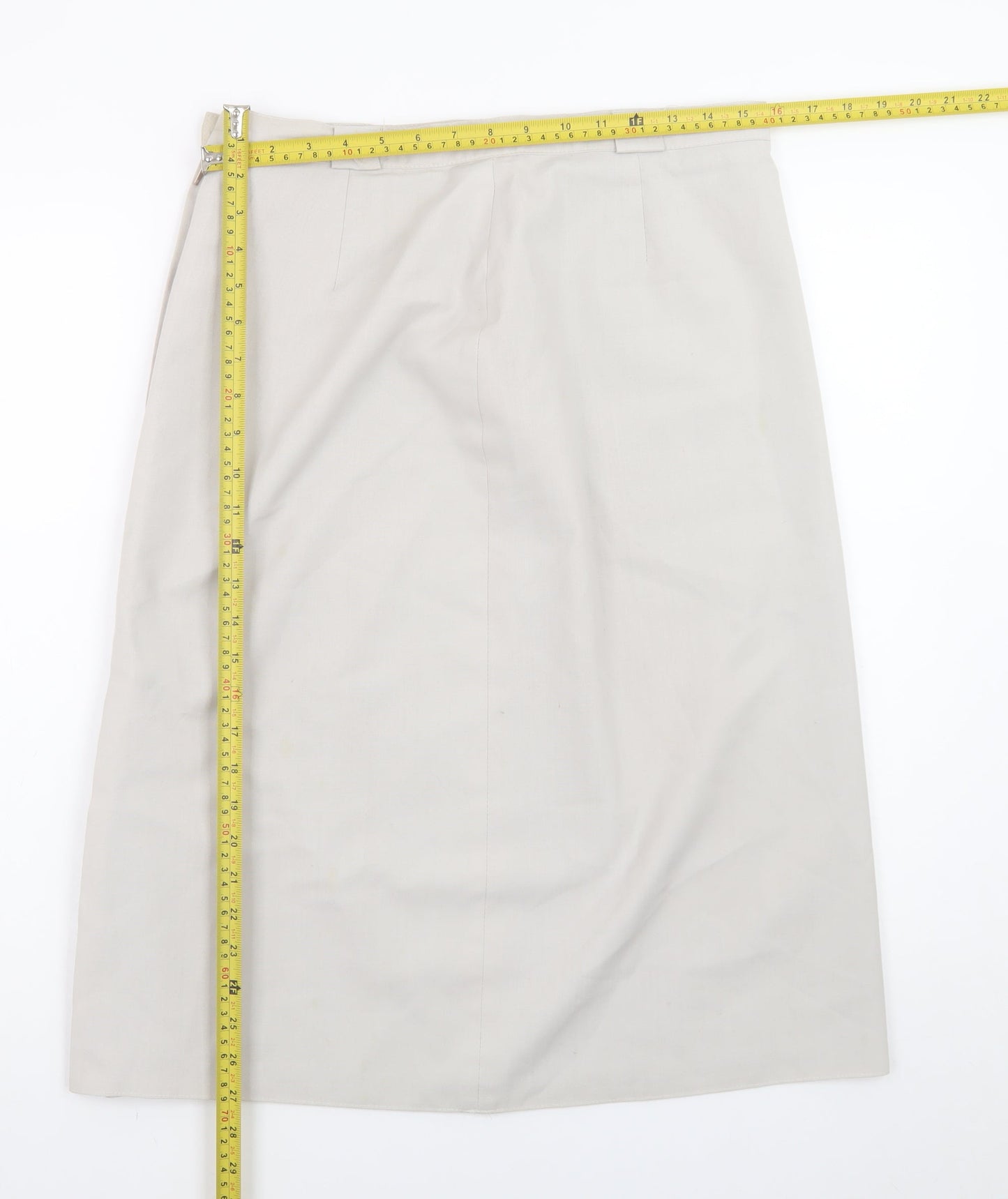 St Bernard Womens Beige Size 16 Straight Knee Length Skirt