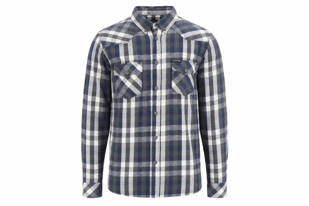 Firetrap Men's Blue Check Flannel Long Sleeve Button-Up Shirt L